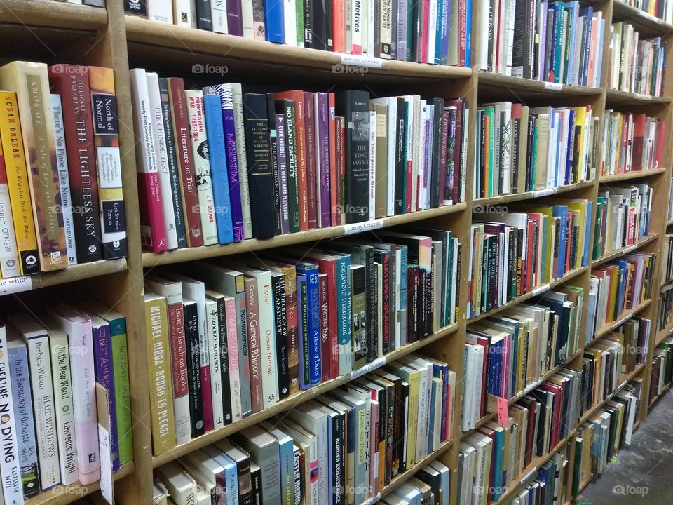 knowledge on the book shelves