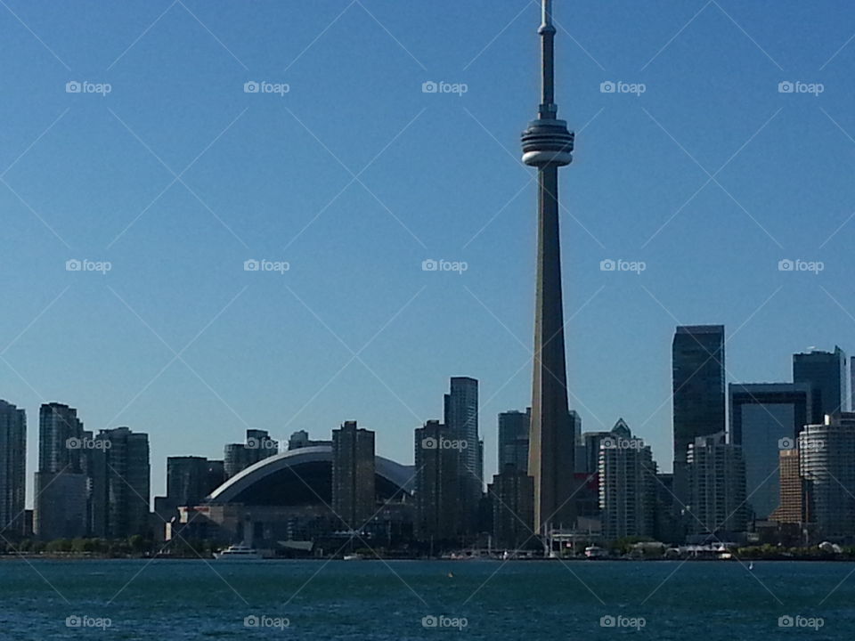 Toronto skyline. taken from boat ride