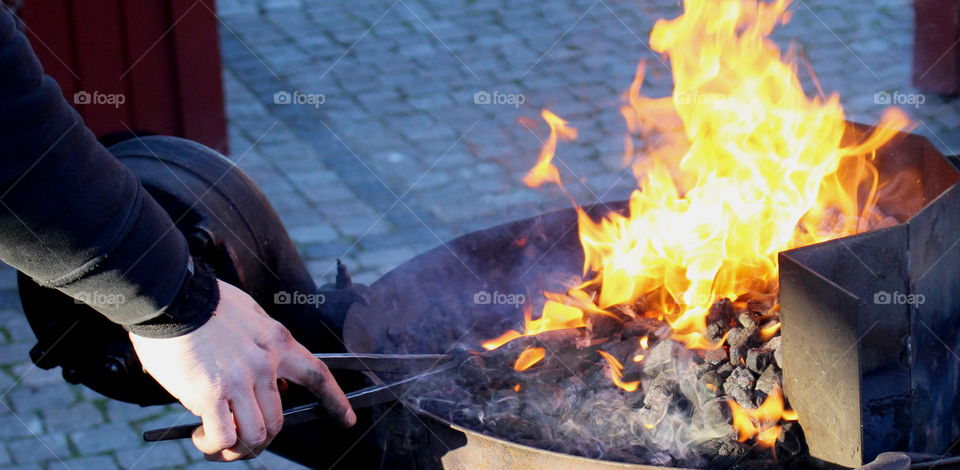 Working blacksmith
