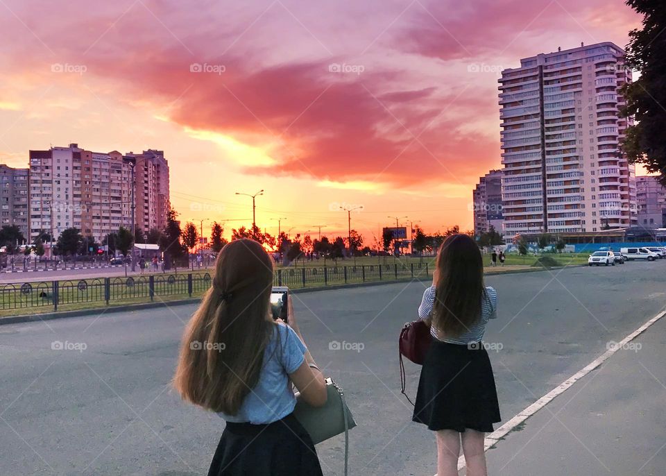 Friends taking a photo together 