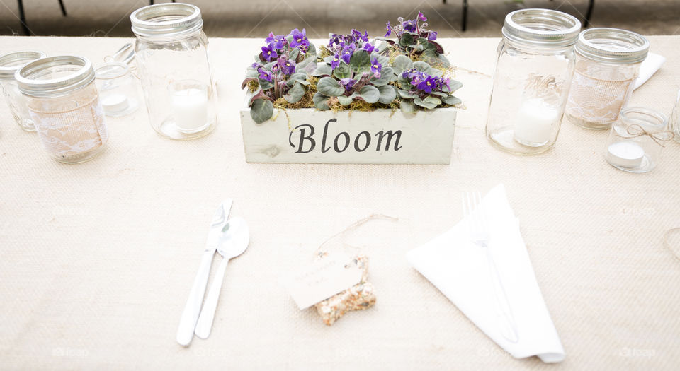 TaBLe in BLooM. The perfect summer day place setting and centerpiece.