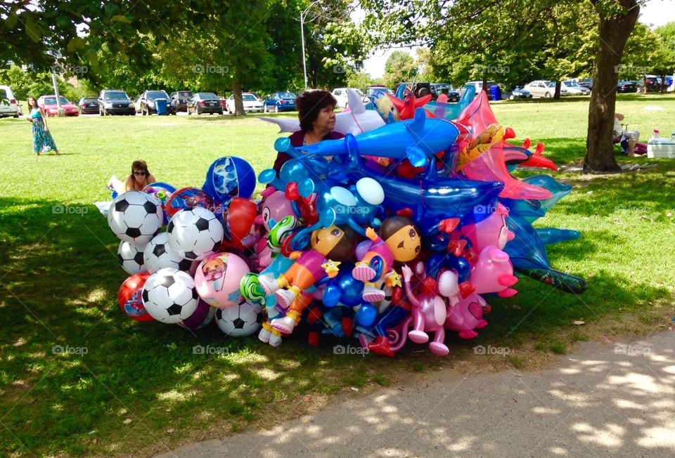 Toys at the beach. Colors