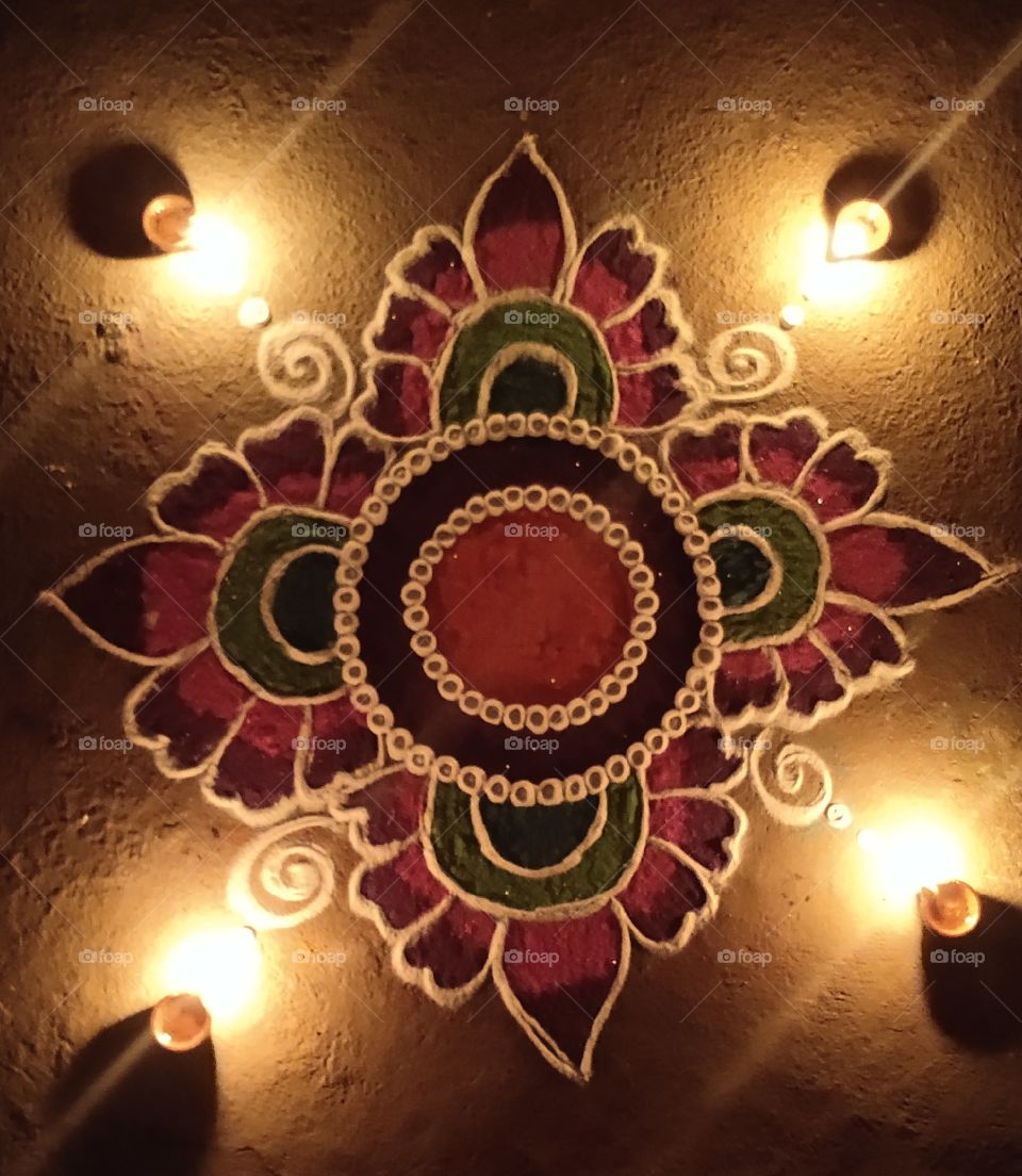 Inand guest. It gives lot of positive energydian traditional art called Rangoli, this art draws in front of everyone's home to welcome the God n.