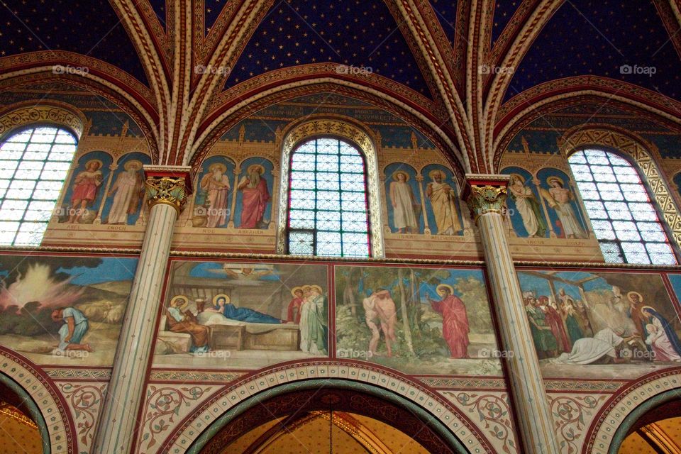 stained glass window in church