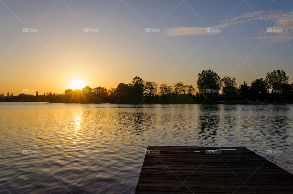 Sunset on a lake