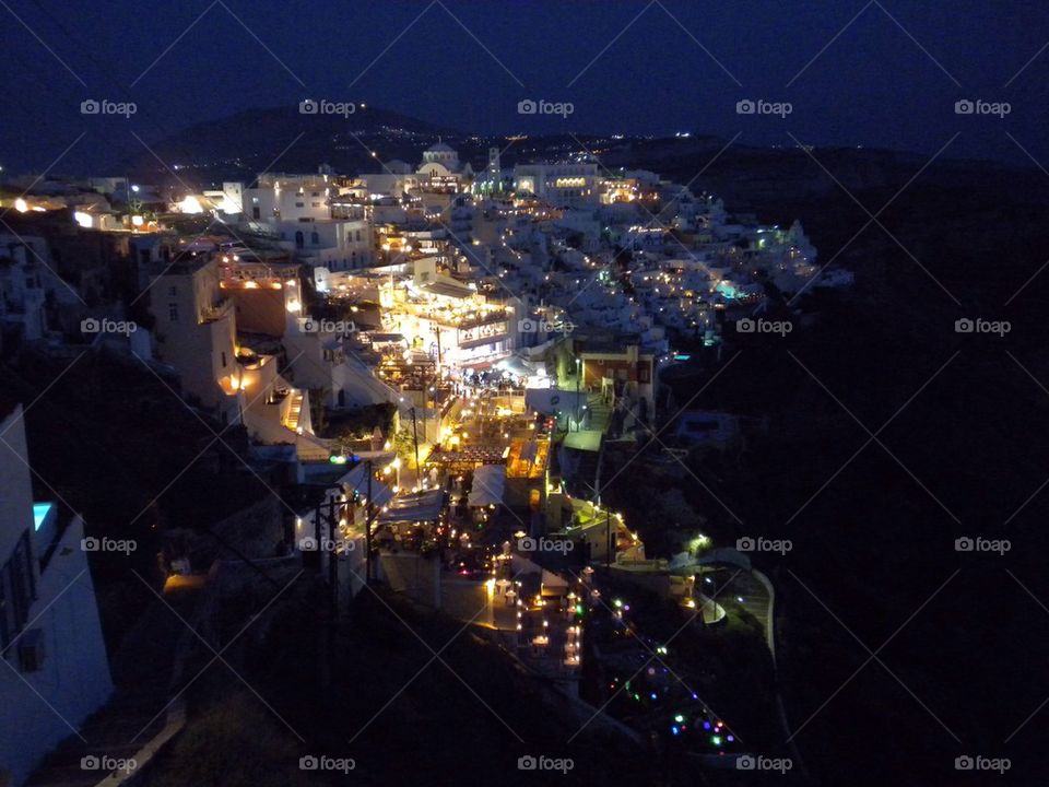 Santorini at night 