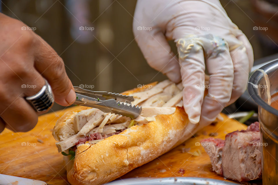 sandwich, baguette, bread, food, healthy, tomato, meal, delicious, vegetable, salad