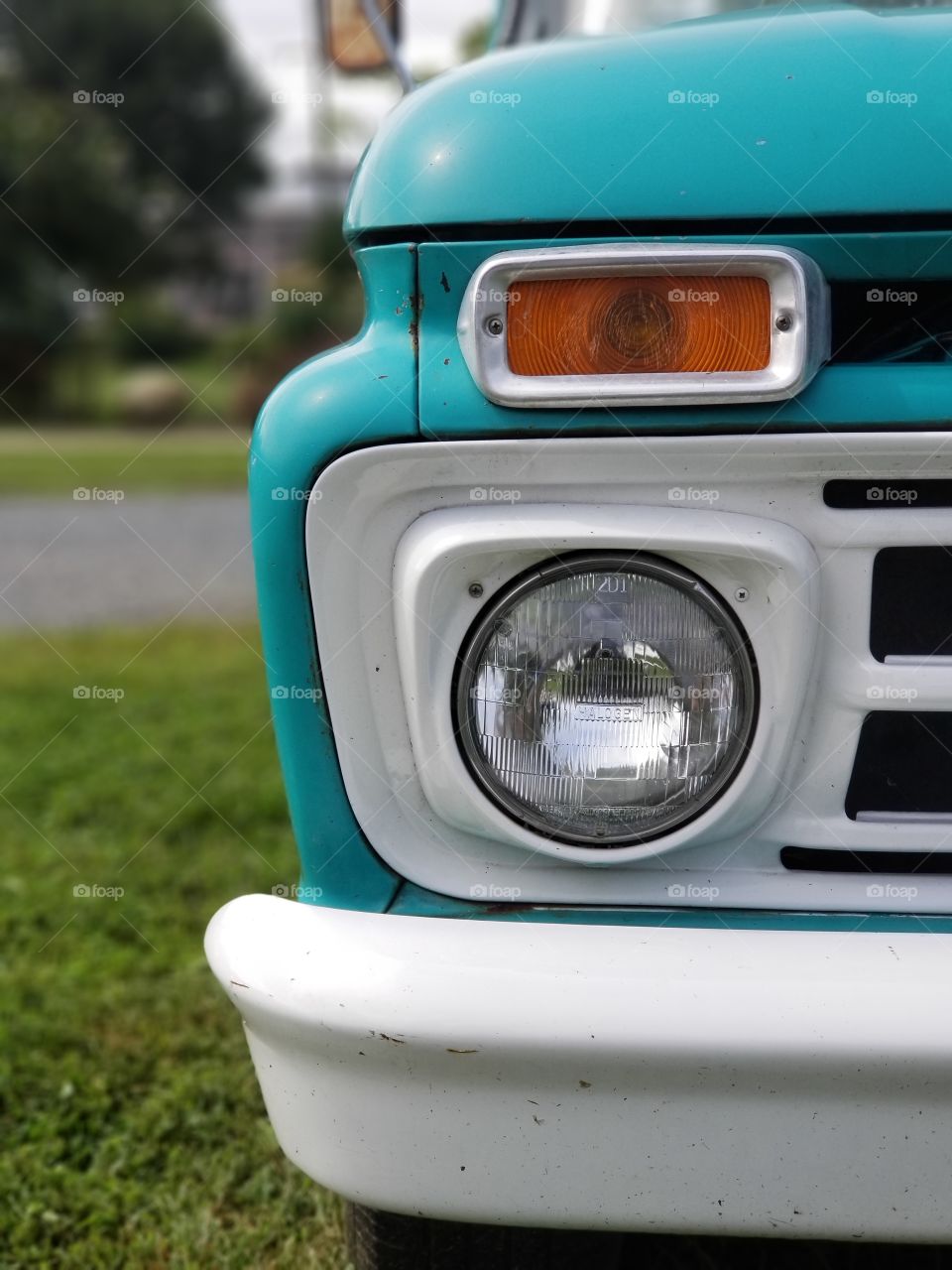 Classic light blue truck