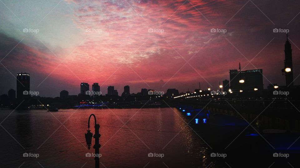 bloody sunset on Cairo Nile ❤