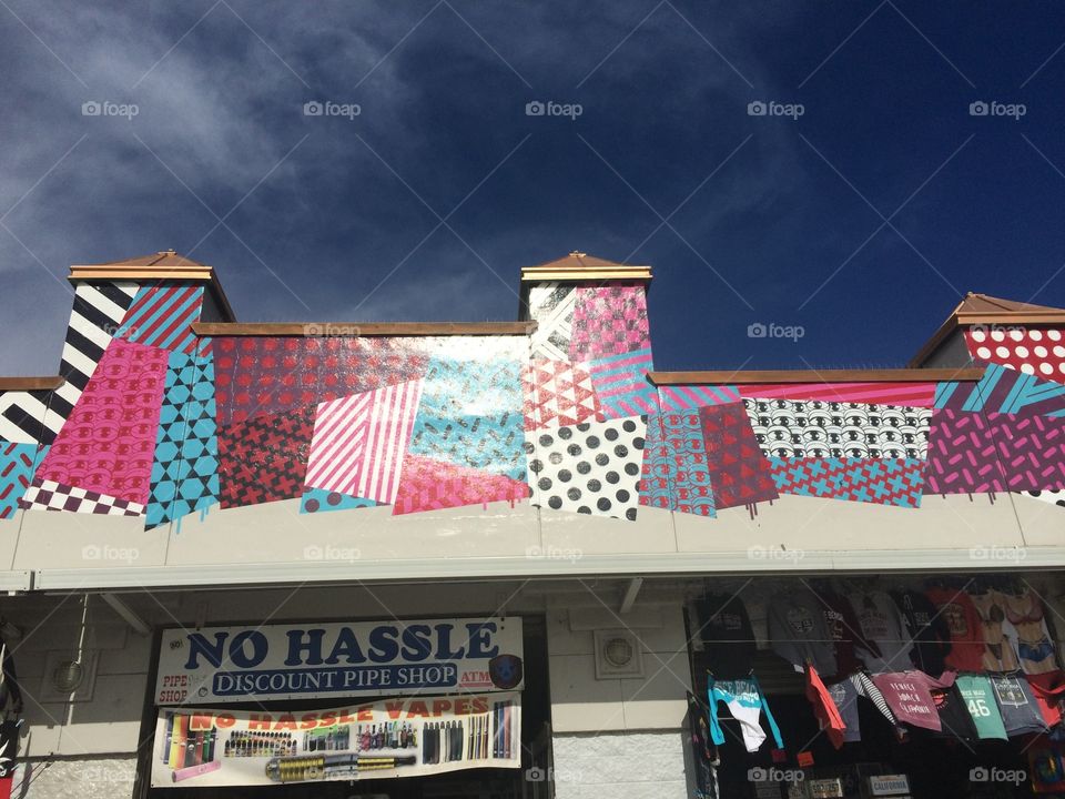 Painted store front in Venice Beach, California