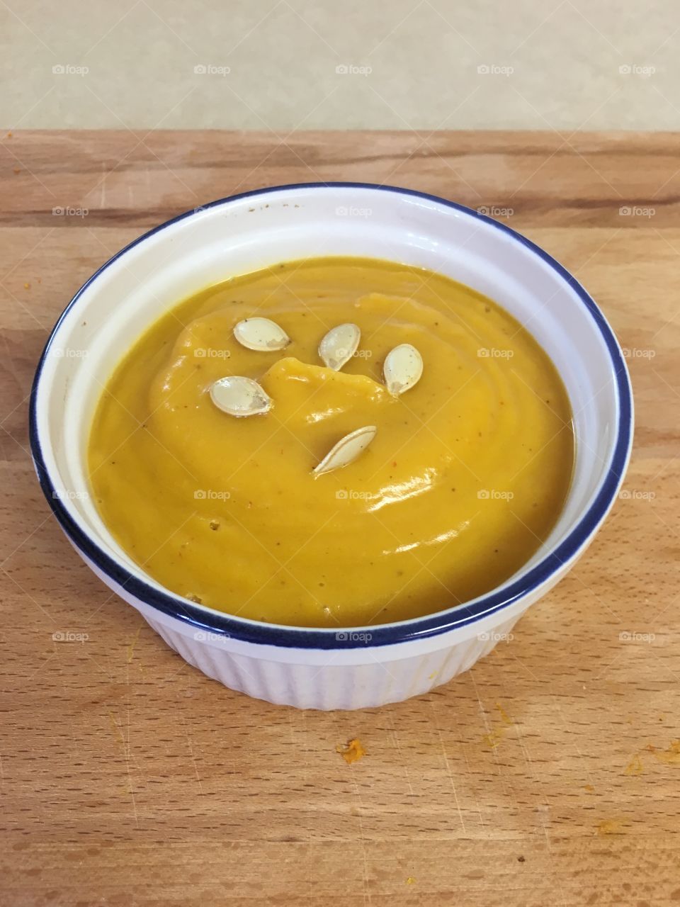 Fall means pumpkin soup. Pumpkin soup made with fresh pumpkins. 