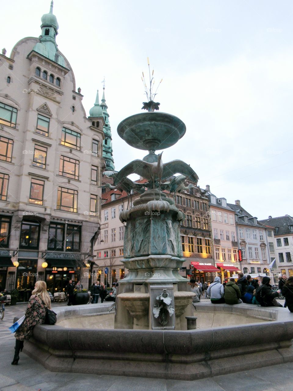 Stork fountain at copenhagen