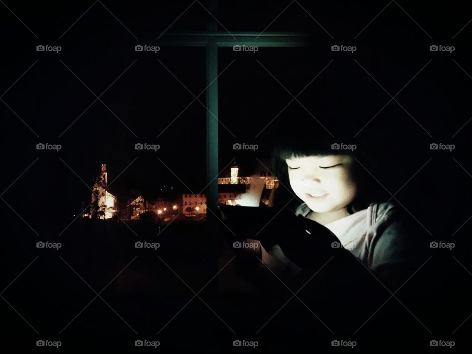 sitting on the window