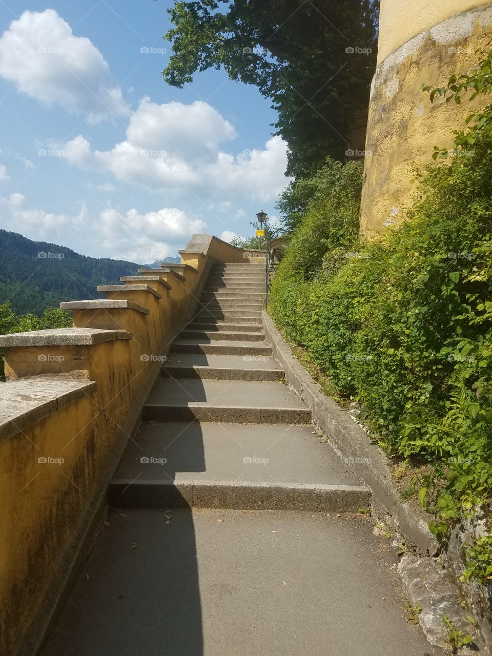Castle stairs leading up to Hohenschwangau
