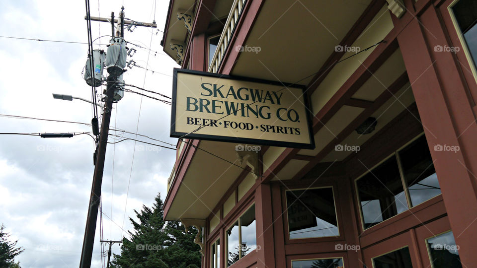 Skagway Brewing Company Sign