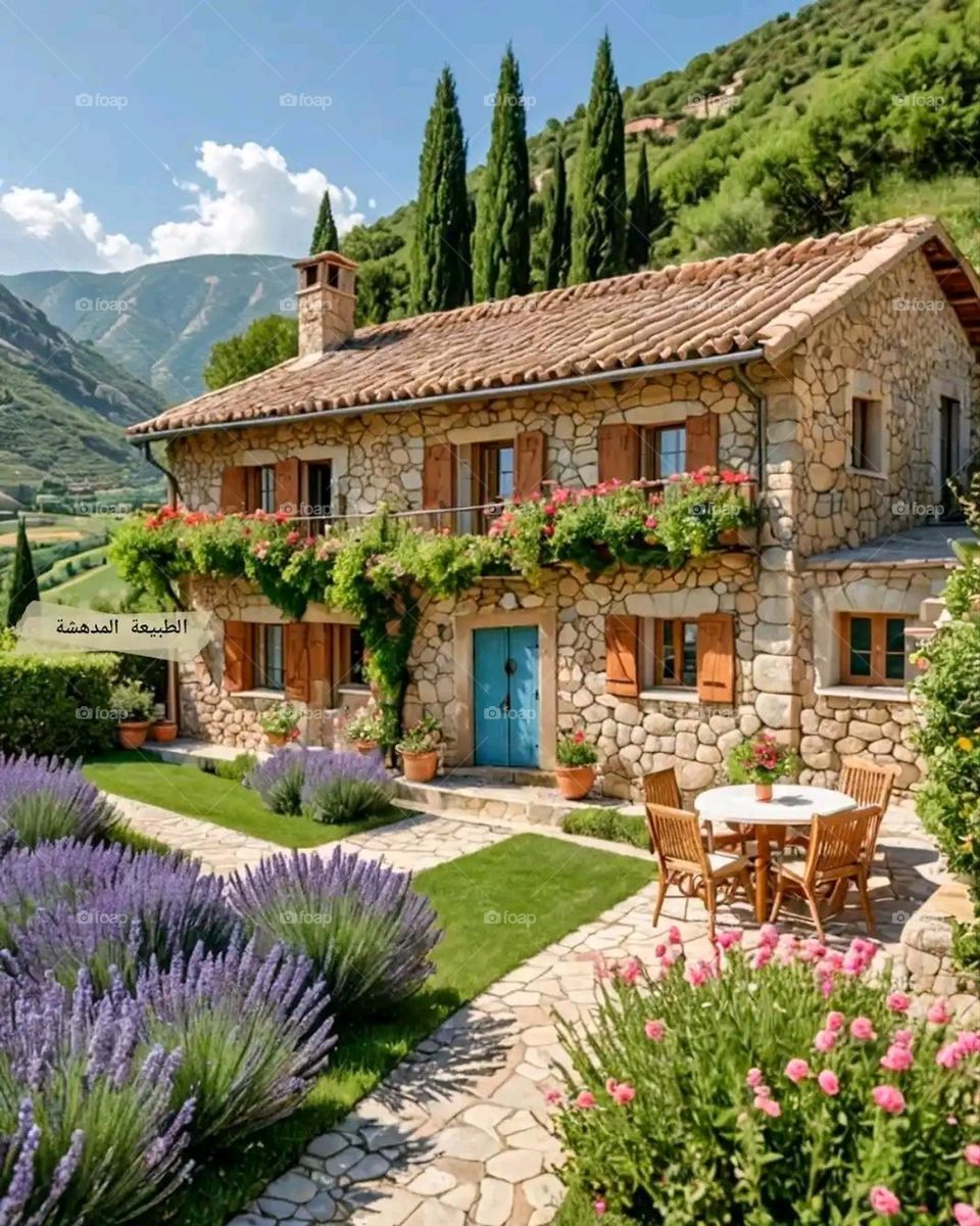 Glory be to God, the magnificent and picturesque view and the natural green trees are a view that is nothing more wonderful than it