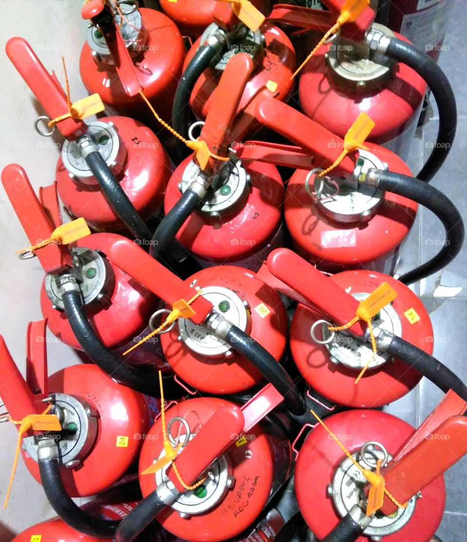 Group of fire extinguisher