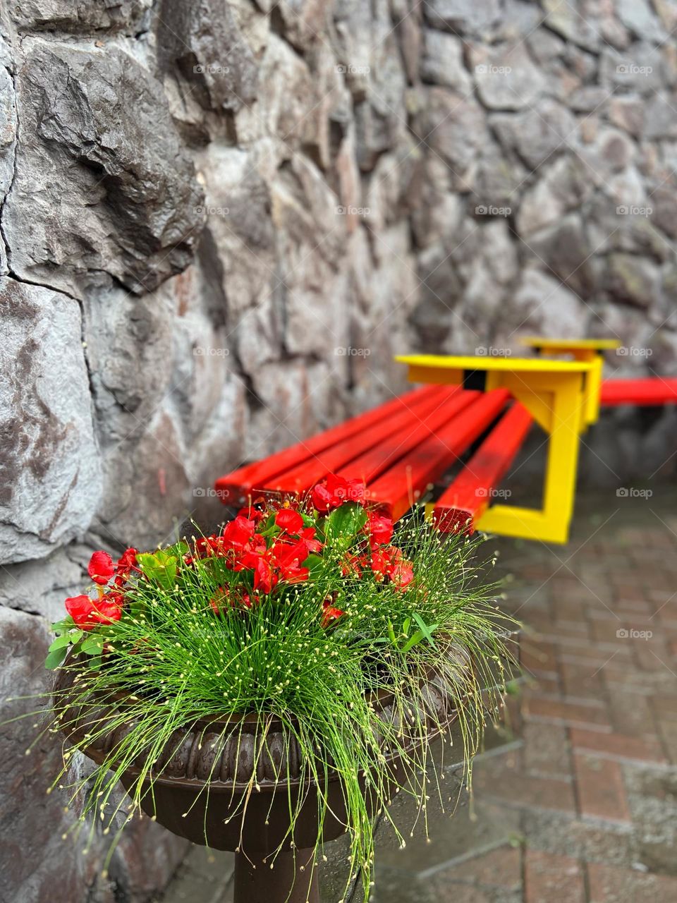 Cozy bench for conversations