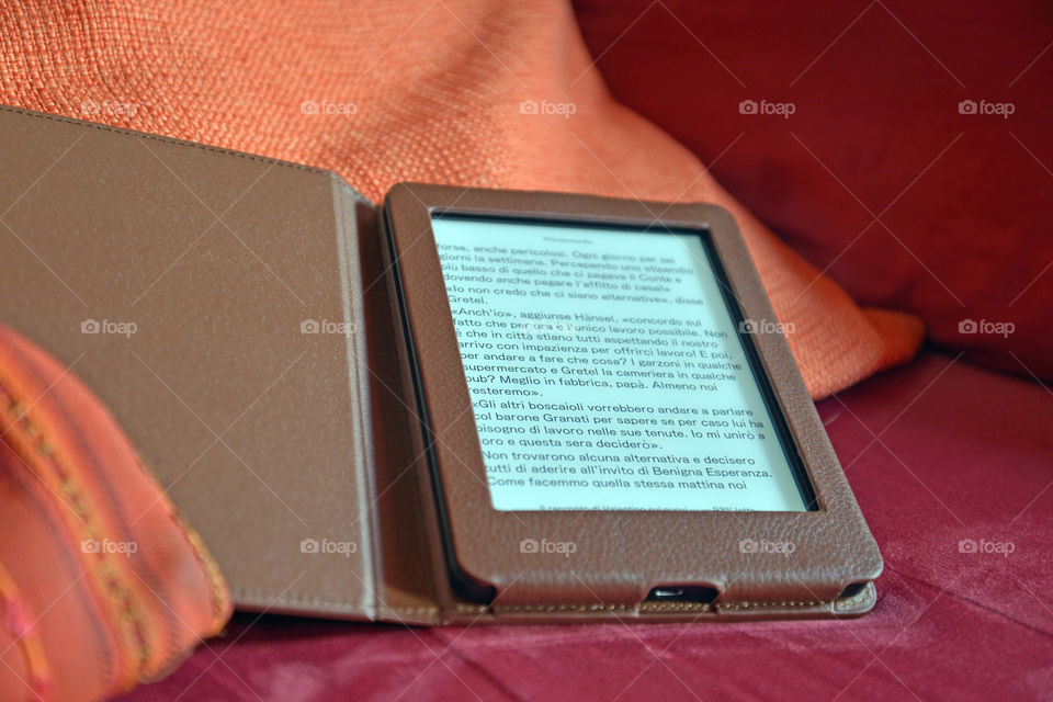 read a book on an e-reader