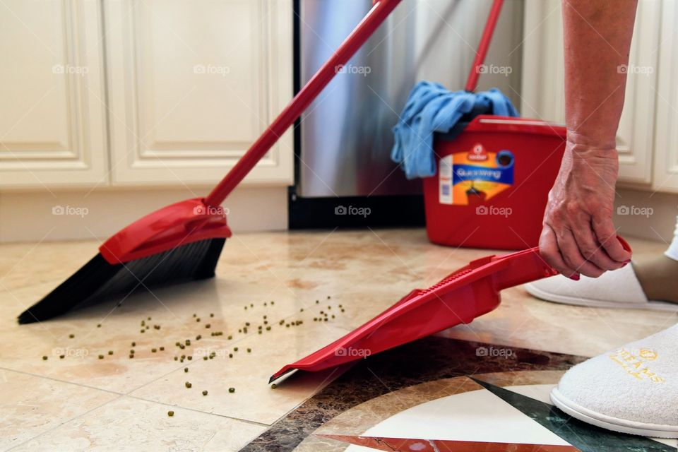 Cleaning kitchen floors