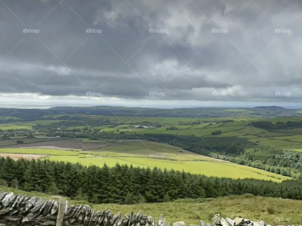 Braddan UK landscape view