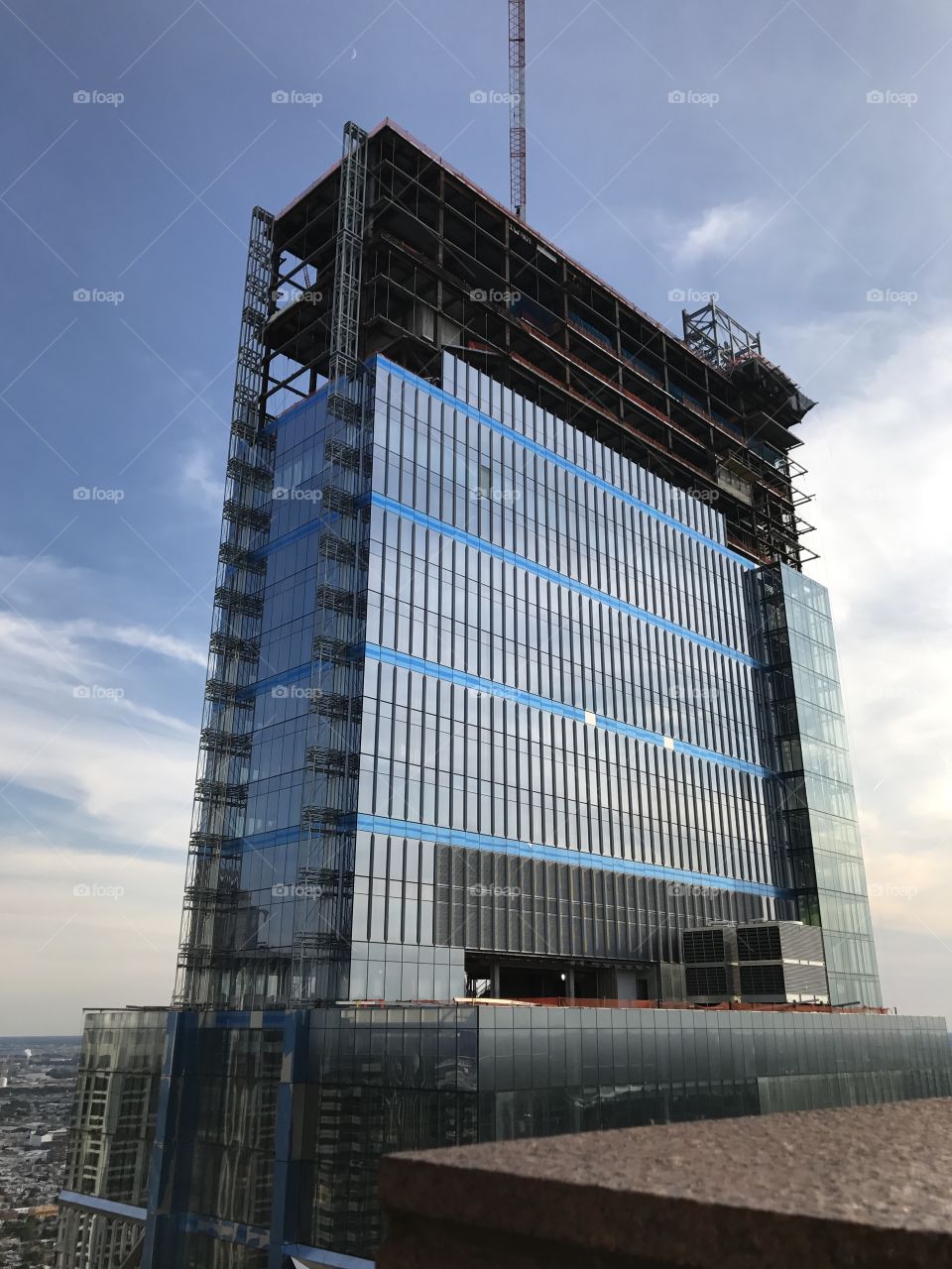 Skyscraper under construction in Philadelphia 