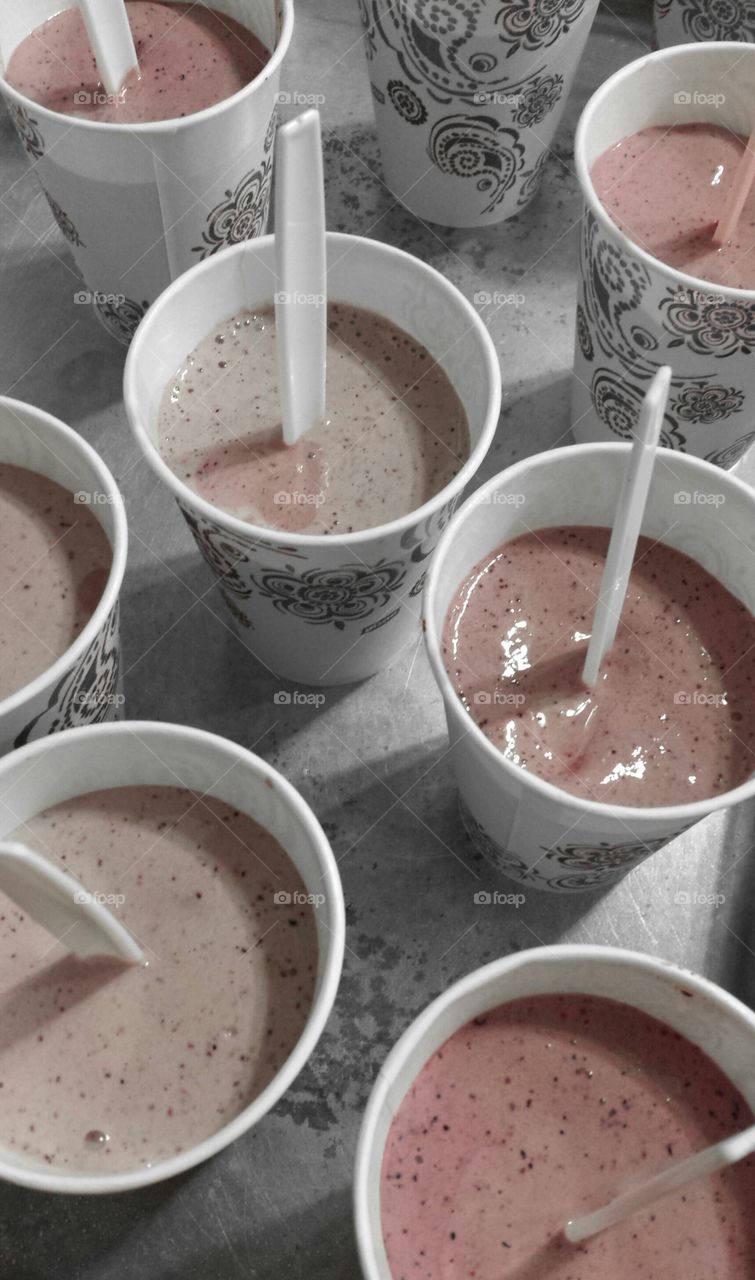 Cups of Goodness. Single serving fruit and protein smoothies.