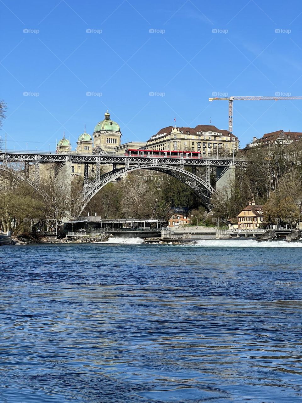 Bridge in bern over the aare river