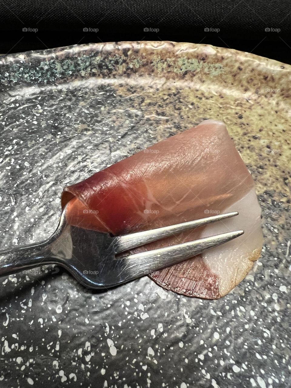 Jamon and fork