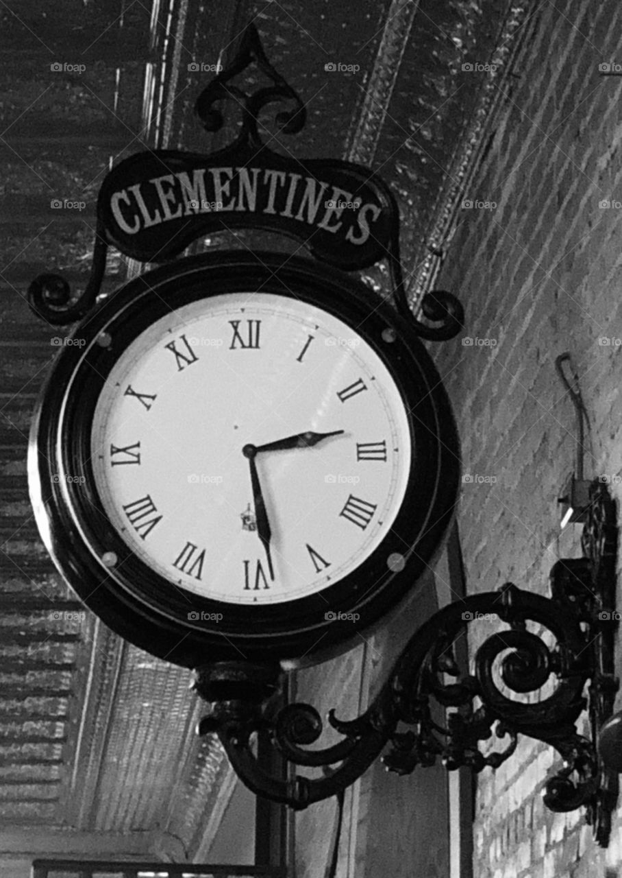 Clementine’s Restaurant Clock in South Haven, Michigan