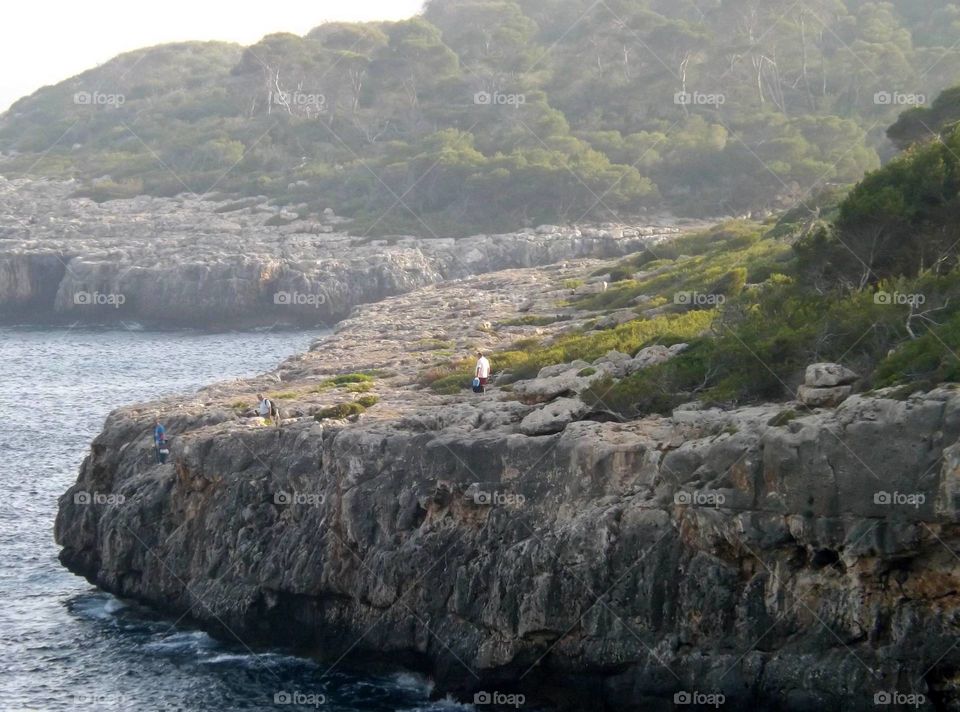 Walking on the cliffs 