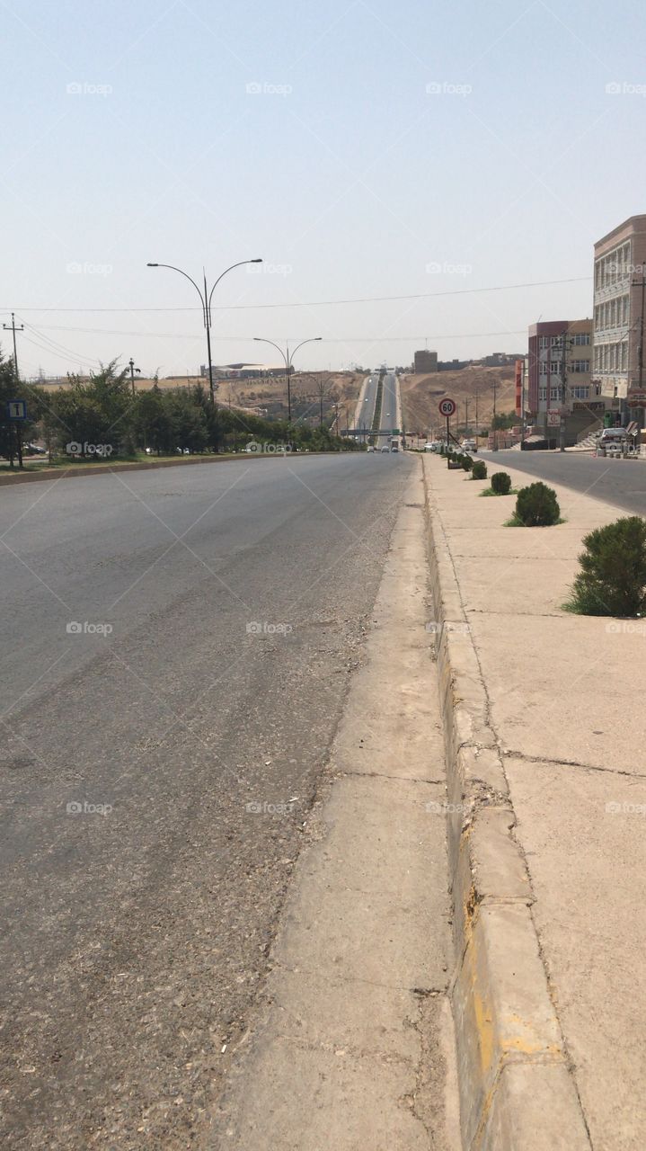 Long road in the north of iraq 