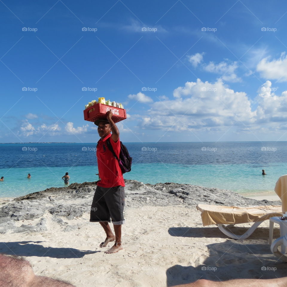 Beach vendor.