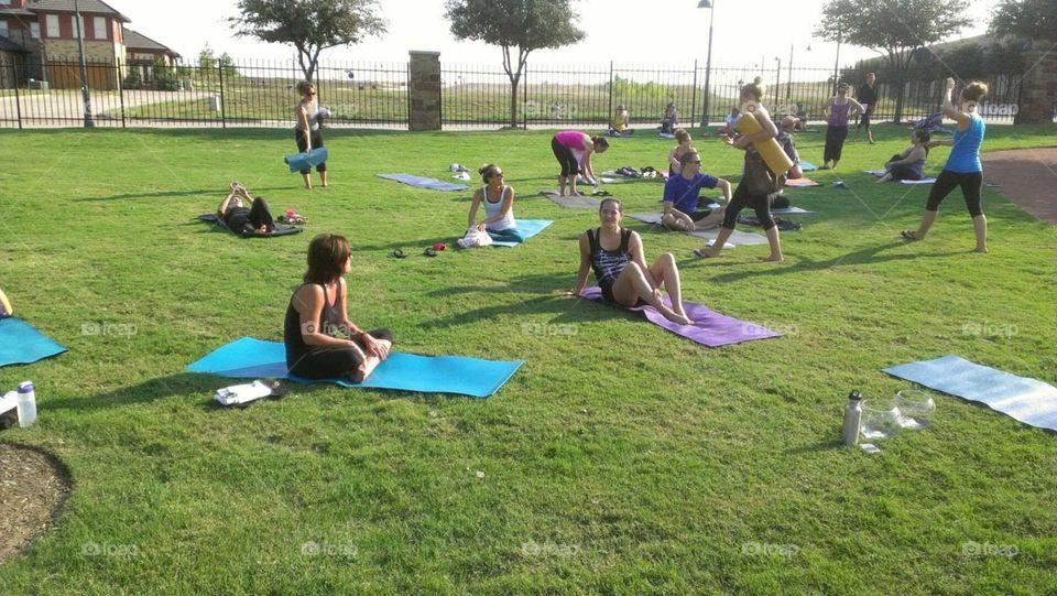 Outside yoga