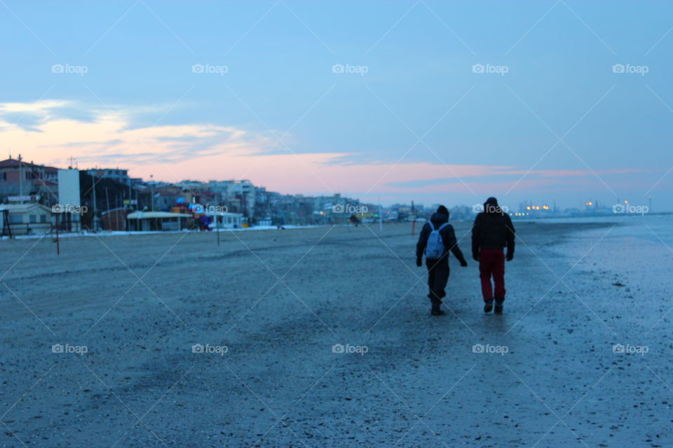 winter seashore