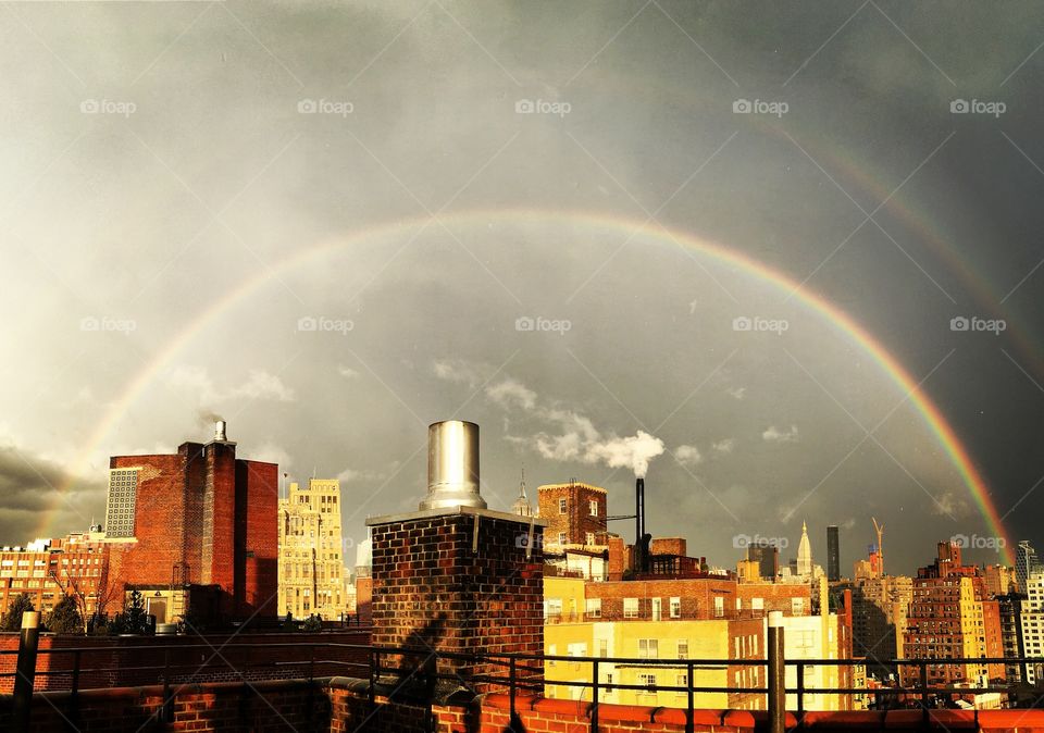Rainbow Over Manhattan 🌈 
West Village, New York 