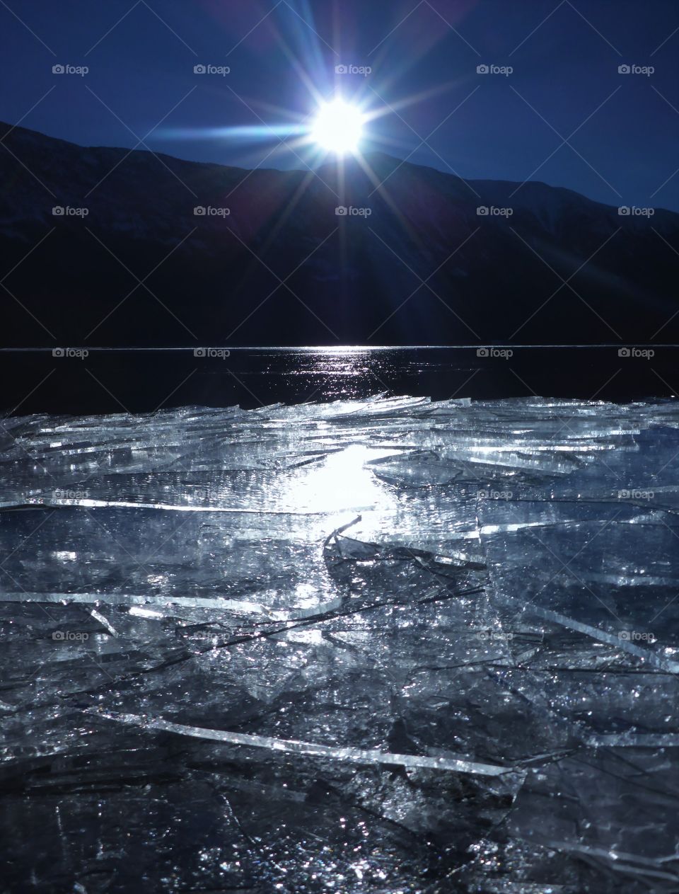 Icy lake