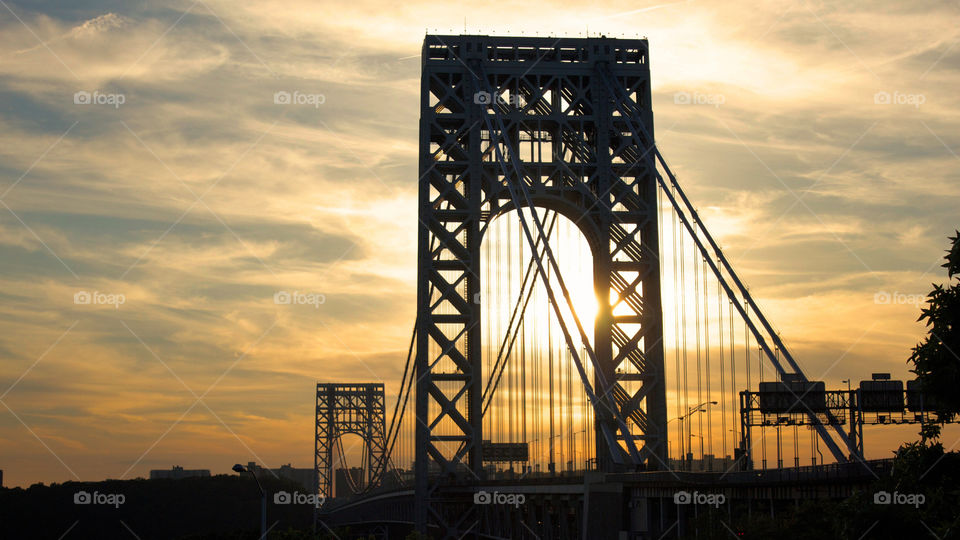 city summer sunset bridge by javidog