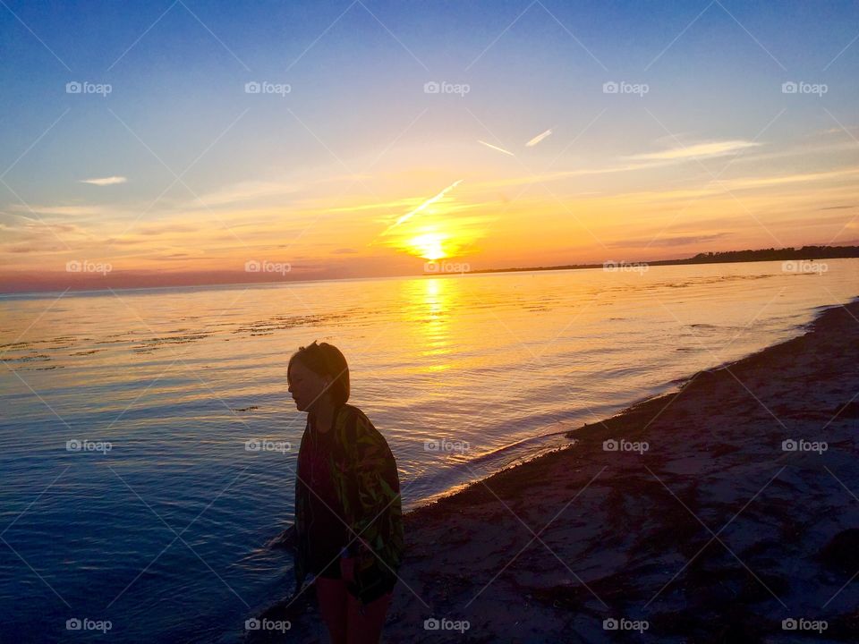 Sunset at Beach in Denmark 