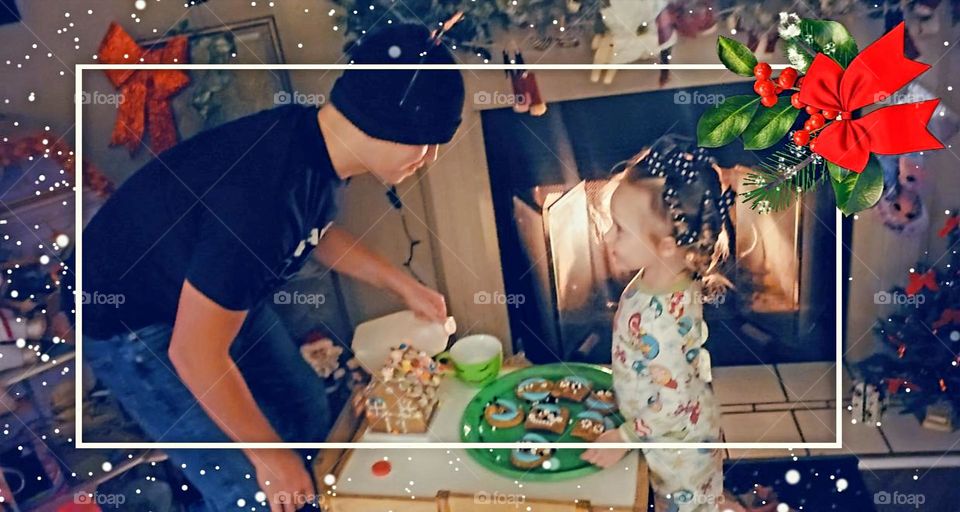 Santa's Christmas cookies and milk