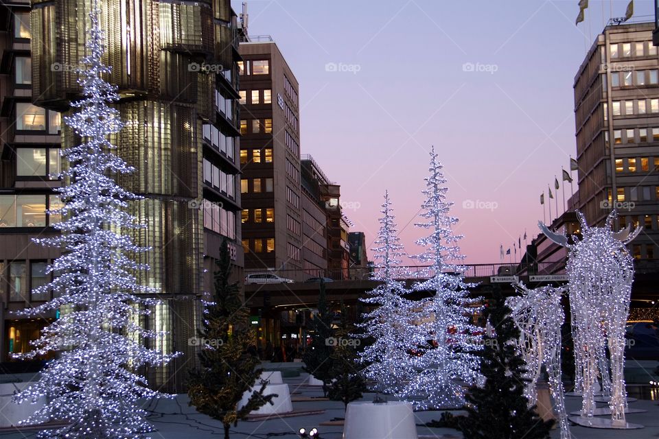 Christmas decoration in Stockholm , Sweden 