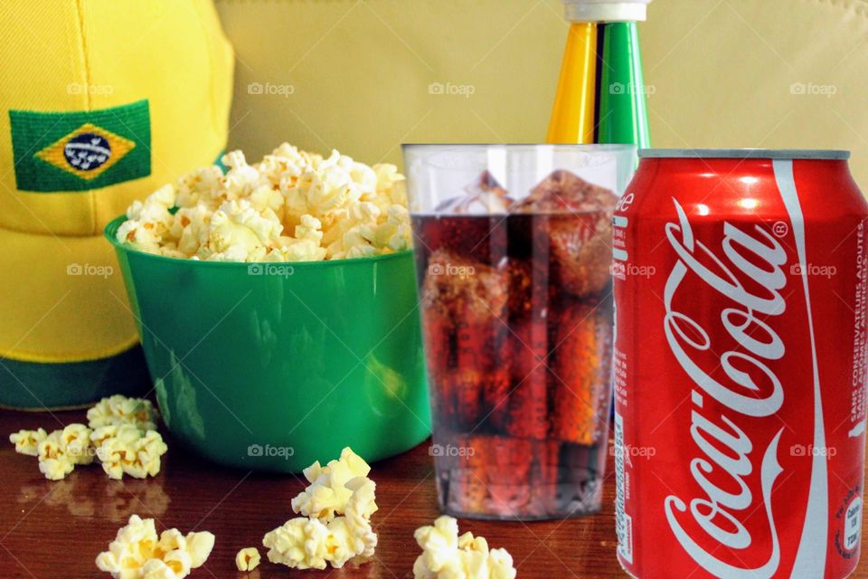 Popcorn and Coca Cola