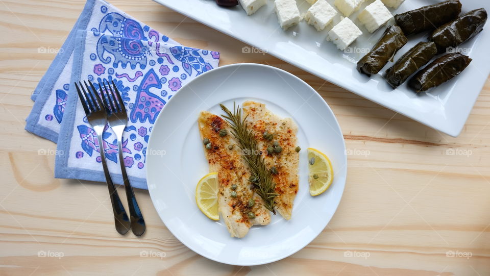 Greek fish fillet