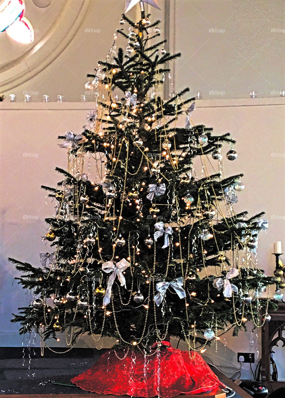 Christmas tree at local church 