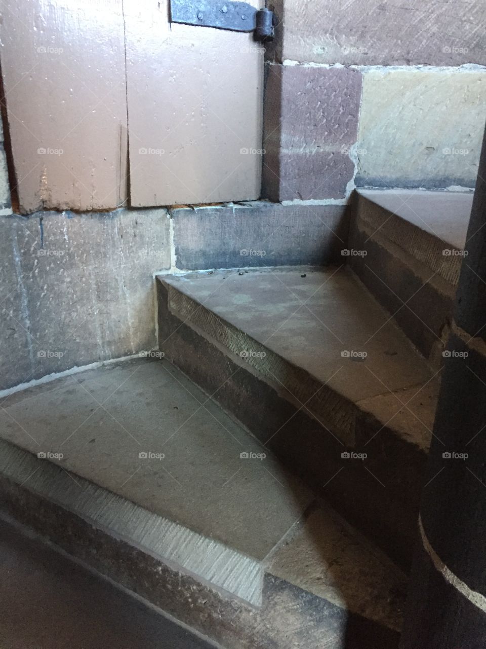 Stone church stairs in Strasbourg 