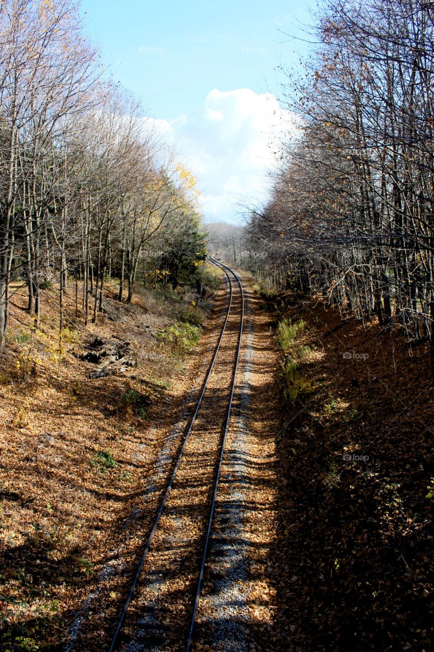 Fall railway.