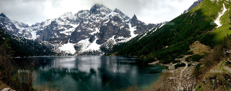 Mountain, Water, No Person, Landscape, Travel