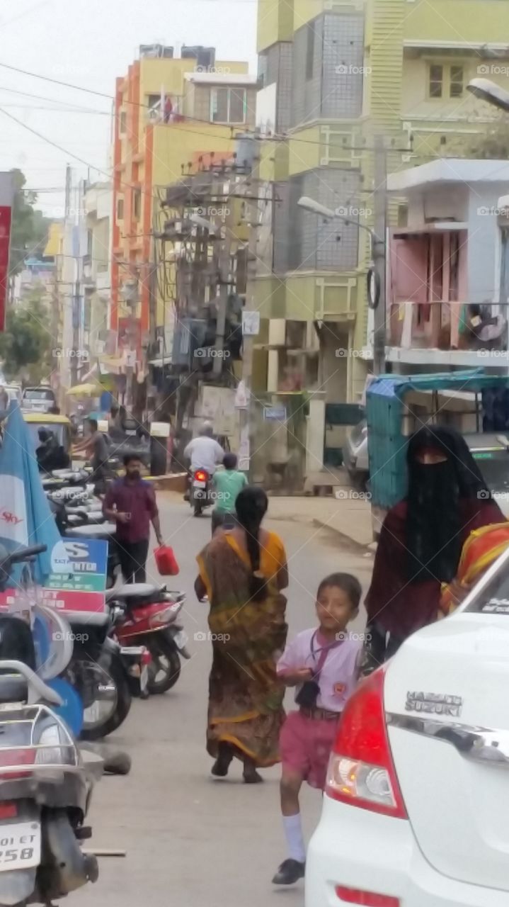 street scene Salem, India