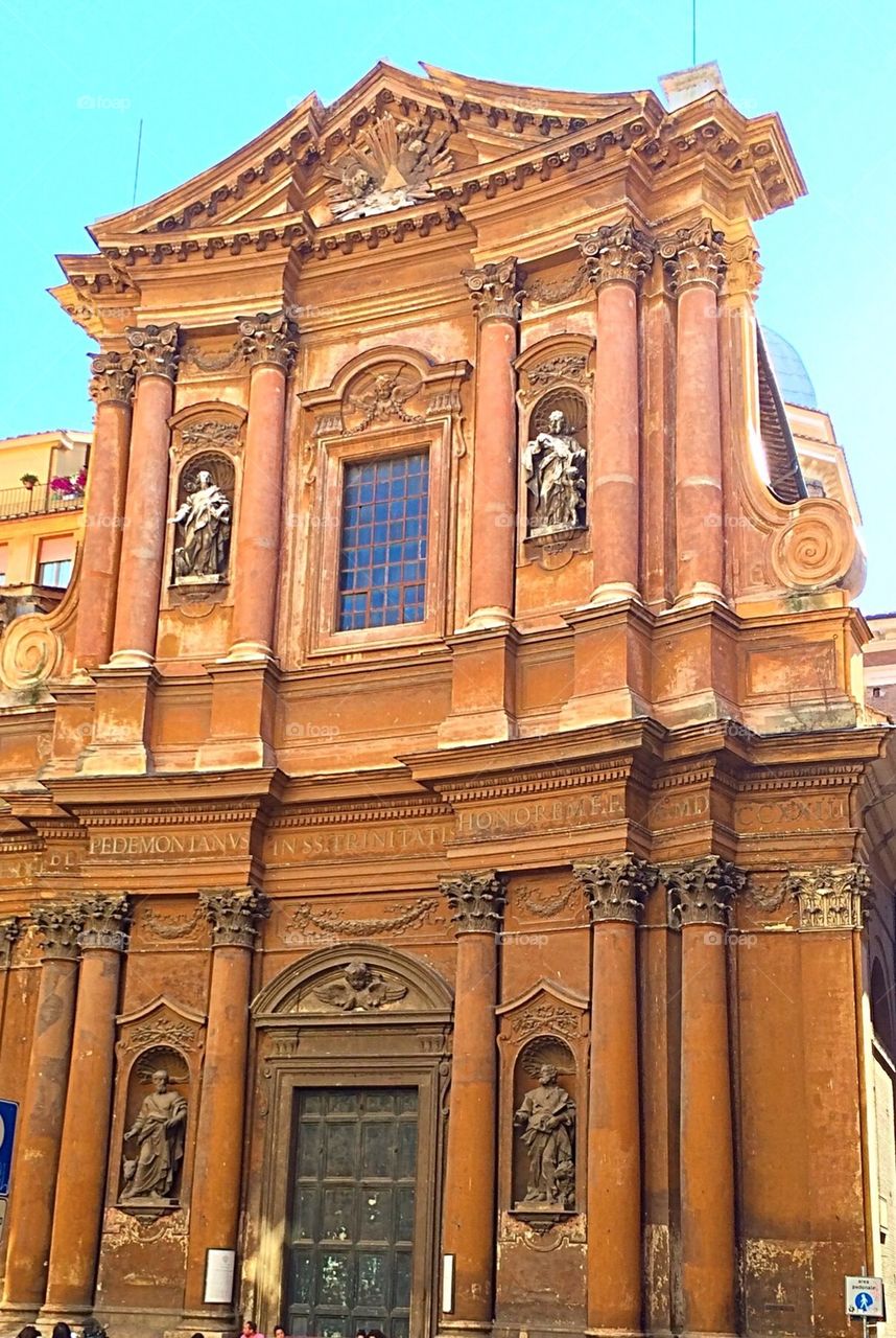 Renaissance regola building in Rome Italy