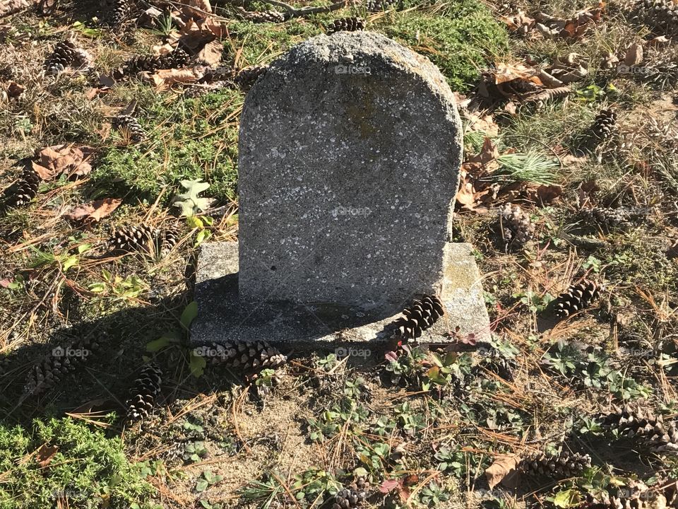 Old creepy gravestone photo taken in Maine 